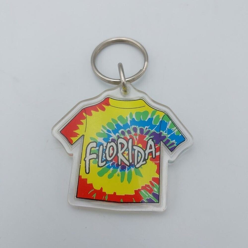 Florida Souvenir Keyring USA Keychain Shirt Tie Dye